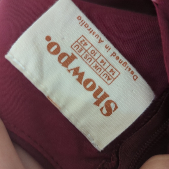 Showpo Wild Night Scoop Neck A-Line Dress Red Sz 10 party cocktail feminine - Picture 9 of 10